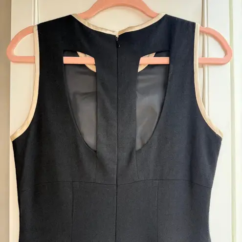 Sue Wong Vintage Cutaway Floral Applique Black Wool Maxi Dress