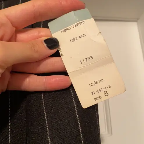 Harvé Benard Vintage 90s gray pinstriped high waist wool dress pants, size 8