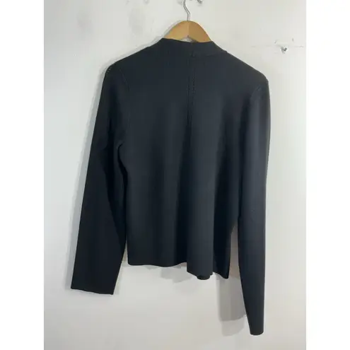 Cyrus Womans Cardigan Sweater XL Black Long Sleeve Open Front