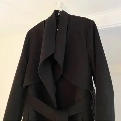 Zac Posen Farrah Wool Trench Coat Black Size 10 Retail $695