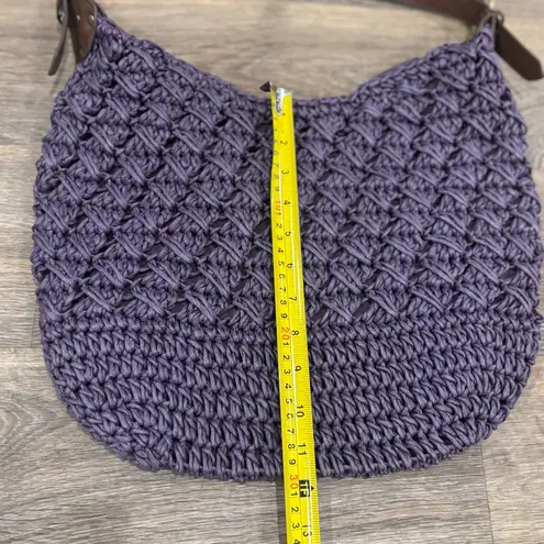 Straw Studios Deep Purple Woven Shoulder Bag / Hobo Tote