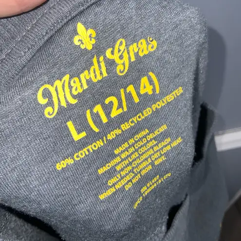 MARDI Gras Women's Gray Mardi Gras NOLA Crewneck Sweatshirt Large