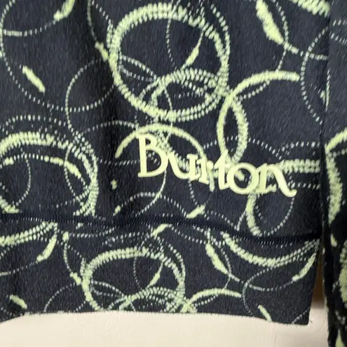 Burton Mid Weight Dryride Base Layer SZ M Women Black Swirl Ski Snowboard