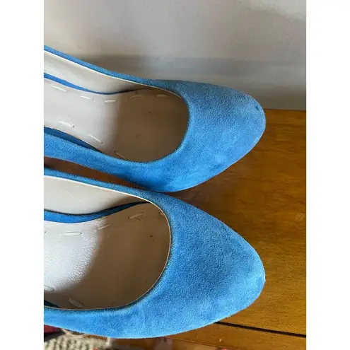 Miu Miu  Blue Suede High Heel Platform Pumps Size 36/ US 6