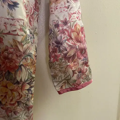 Vintage Kathryn Sleep Shirt Dress Pink Floral Pink Floral L Large Bust 40”
