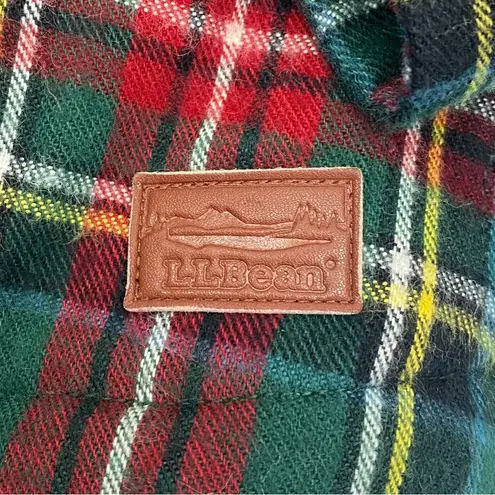 NEW LL Bean Scotch Plaid Flannel Shirt Jacket Sherpa