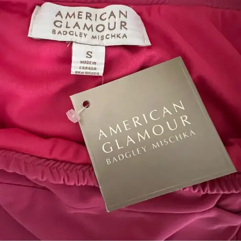 Badgley Mischka NEW Pull-on Bright Pink Midi Skirt Flowy American Glamour Small