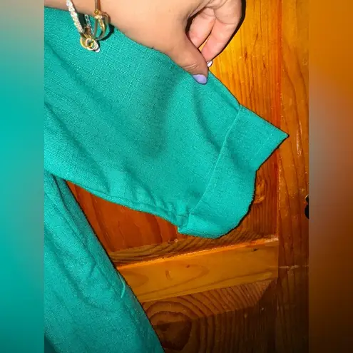 Vintage 80s Joanna Green Cropped Blazer with Short Sleeves