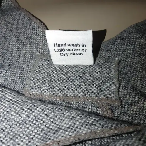 Annadele Alpacas Womens Alpaca Wool Poncho Shawl Wrap Gray Hand Washable