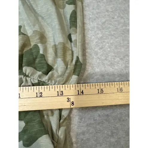 Sundry Urban Casual T-shirt Dress Womens 3 Large Green Camo Ruched Sides