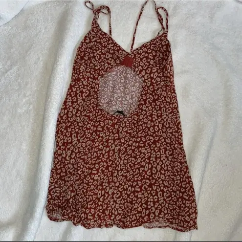 Kendall + Kylie  bohemian Mini dress sundress MEDIUM burnt orange Tan Adjustable