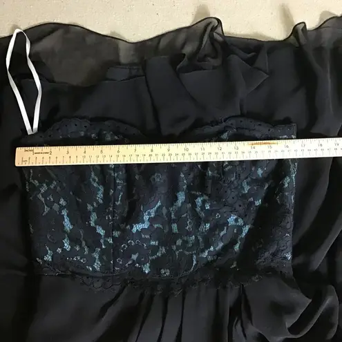 Jim HJelm Occasions Black Coset Gown Sz.12 Goth bridesmaid Whimsigoth Vintage