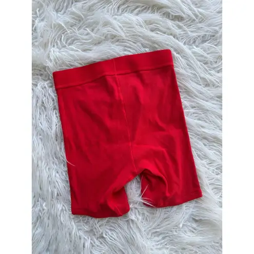 SKIMS Cotton Rib Boxer Cranberry XXS