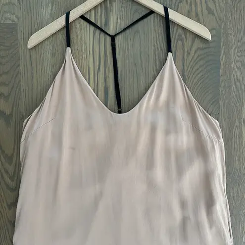 Lunya Washable Silk Slip Dress Light Otium Tan and Immersed Black Extra Large