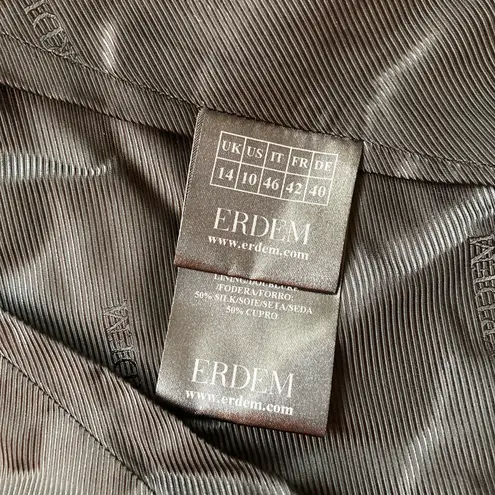 Erdem Iris Leopard Jacquard Single Breasted Blazer Size 10 NWT