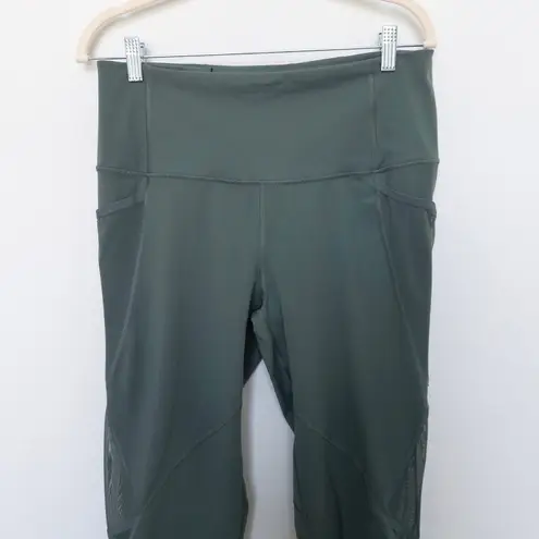 Victoria Sport Victoria's Secret Sport Womens Leggings Size L Green Mesh High Rise Activewear