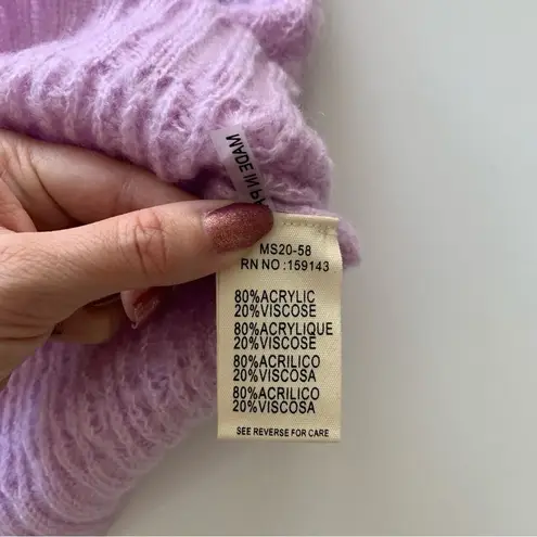 FRNCH Paris Nordstrom Lavender Norhen Fuzzy Knit Sweater Small/Medium