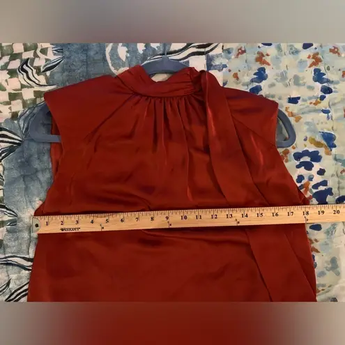 Ramy Brook M Aviva Structured Shoulder Blouse in Clay FLAW