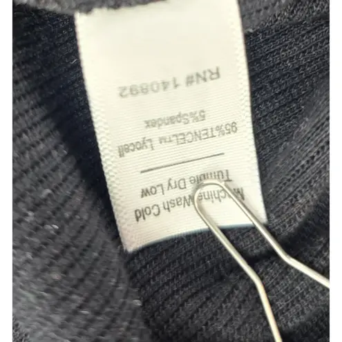 Marine layer Lexi Rib Tank Top Tie Top Sleeves Black Large