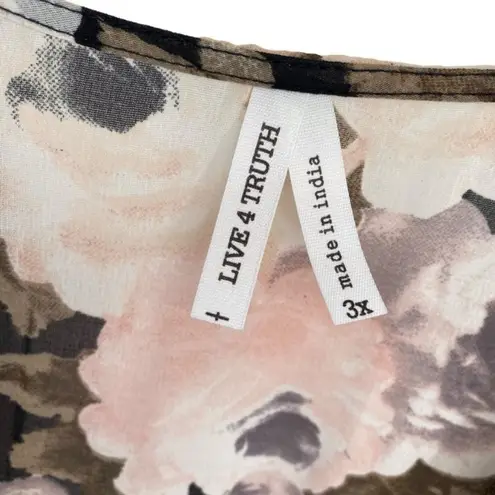 Floral Sheer Maxi Kimono Dress Coverup Size 3X