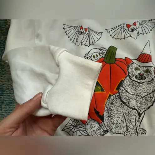 Vintage 90s NOS Halloween pumpkin cats glow