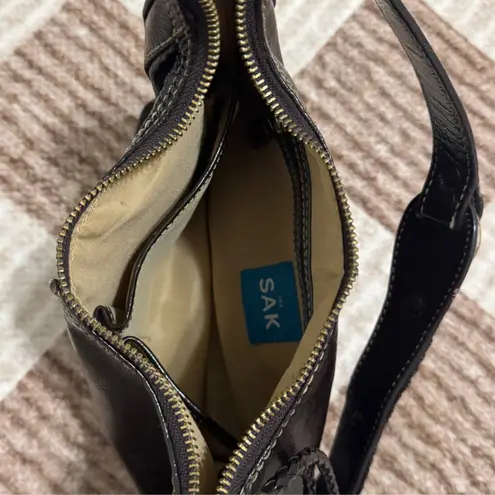 The Sak Y2K Chocolate Brown Leather Shoulder Bag 2000s VTG Fall Faux - Image 7