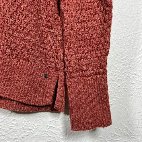 American Eagle  AE Women's Large Maroon Pullover Open Knit Cotton Wool Sweater