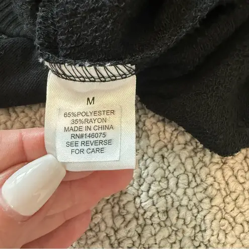 Sweet Romeo Black long Sleeve Sweatshirt with thin material