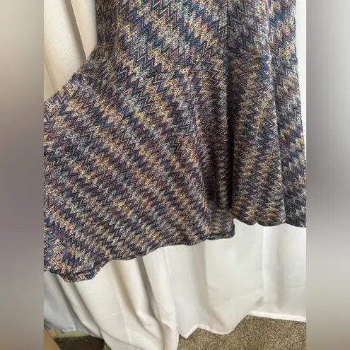 Maeve Anthropologie Westwater Chevron Knit Shift Dress Size Medium EUC 0368
