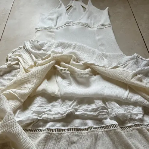 Raga Anthropologie White Racerback White Slip Dress Size XS