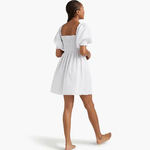 HILL HOUSE Athena Nap Dress, White Swiss Dot, Small