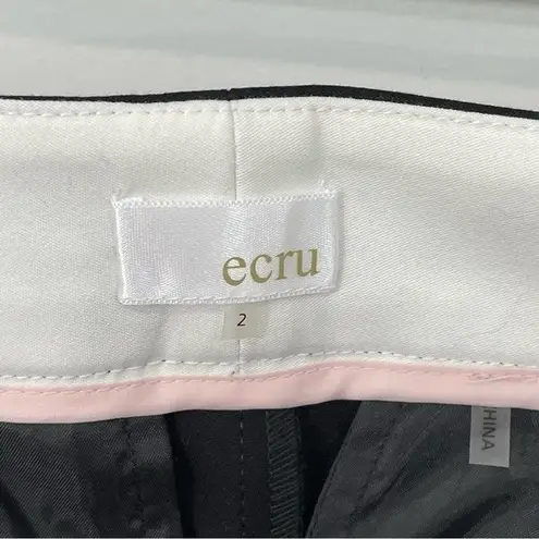 Ecru NWT Black Cropped Pants with White Piping Size 2