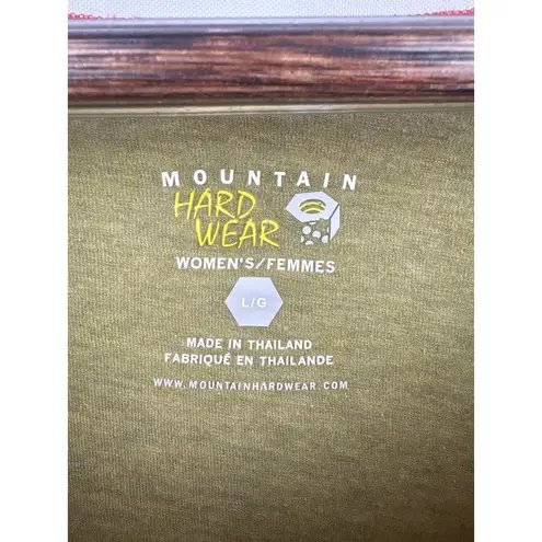 Women’s Mountain Hard Wear Large Green Long Sleeve with Orange Stitching & a Dar