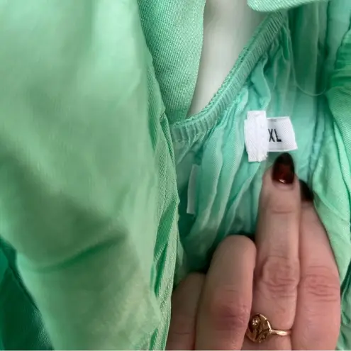 Petal and Pup Glyph Light Mint Green Wide Leg Jumpsuit XL