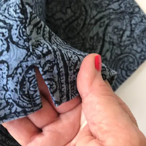 J.Jill  Cropped Pants 12 Blue Straight Leg Cotton Blend Casual Front Zip…