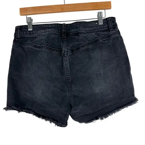 Shyanne Denim Shorts Womens 31 Black Raw Hem High Rise Western Country Indie