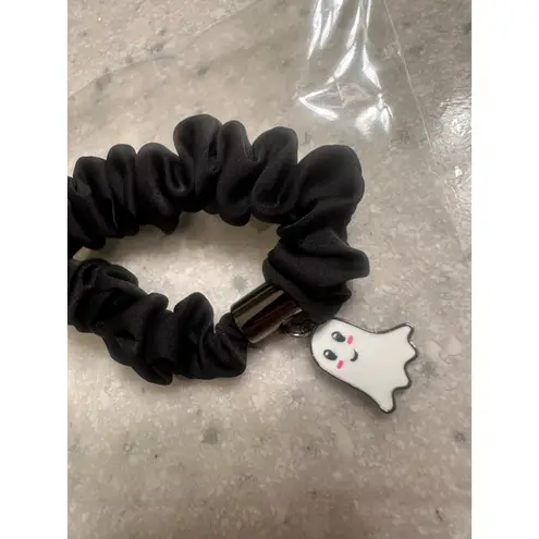NWT Halloween Black Scrunchie with Ghost Charm