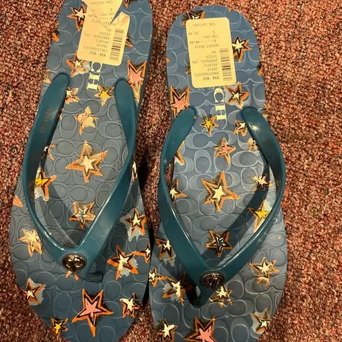 Coach  flip flops size 8 brand new