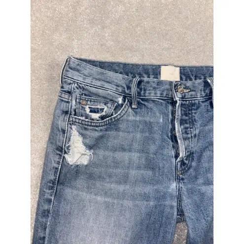 candice mother jeans the loosey hikacking the runway Distressed 27 Blue