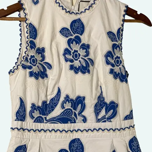 Alexis  Dress Women's XS Farah Blue Floral embroidery & crochet