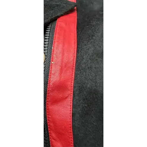 W118 By Walter Baker  Black and Red Coat Jacket Medium New with Flaws