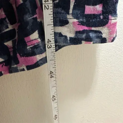 Nic+Zoe Women's M Geometric Print Twist Dress Multicolor Knee Length Sleeveless