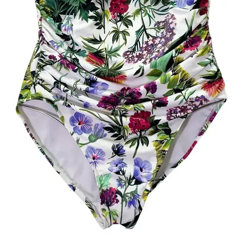 MiracleSuit Magicsuit Modern Romance Natalie One Piece Swimsuit White Size 14