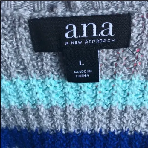 a.n.a Multi color striped oversized sweater