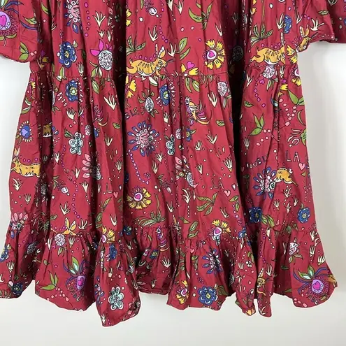 La Double J Bambi Dress in Babe Bordeaux Size Small Red
