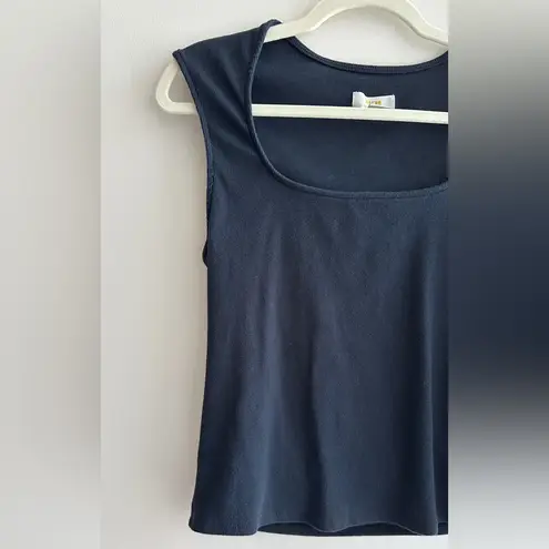 Maeve Square-Neck Tank Top, Navy Blue, Size Large