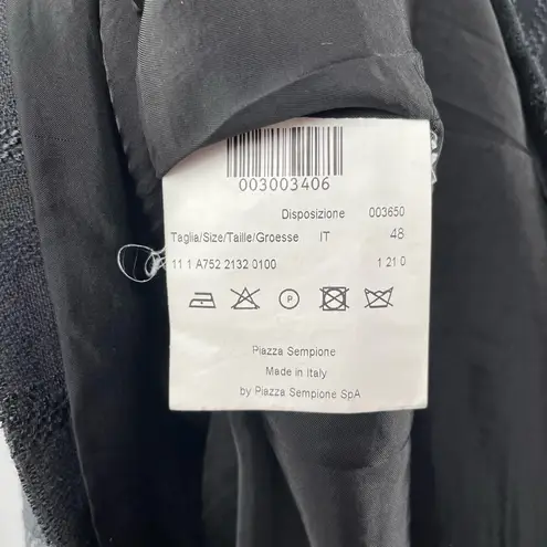 Piazza Sempione Bateau Neckline Mini Shift Dress in Black Size 12