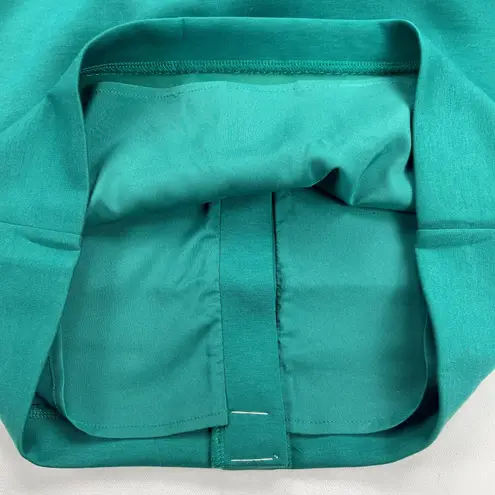 Ann Taylor  Emerald Kelly Green High Neck Sleeveless Midi Sheath Dress Size 4