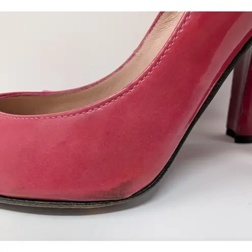 Stuart Weitzman  Pink Patent Leather Pointed Toe Pumps Size 7.5 M - Image 10