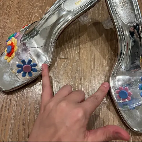 Larroudé x Gabriela Noelle: Garden Mule Deco Silver Size 8